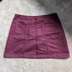 Maroon mini skirt